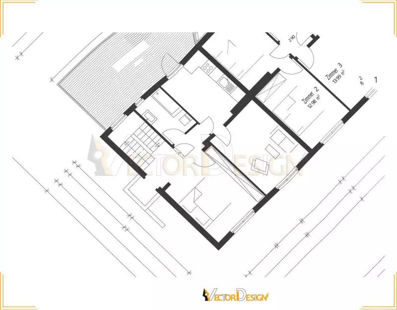 vector floor plan design before 2- vector design us, inc.