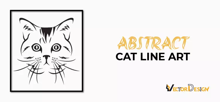 Abstract Cat line art