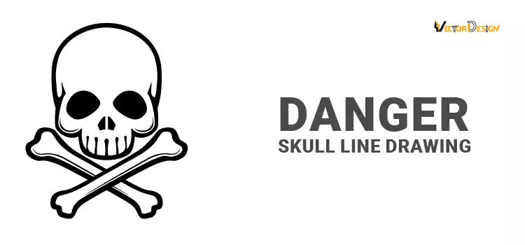 Danger skull line- vector design us, inc.