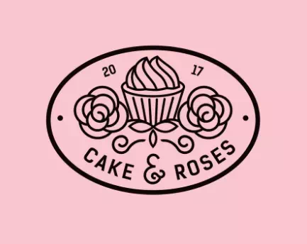 cake and roses