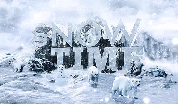 3D Snow Text Effect Using Cinema4D and Photoshop