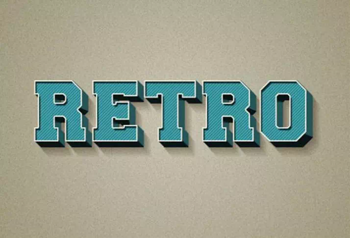 Adobe Photoshop: a 3D Retro Text Effect Using Layer Styles