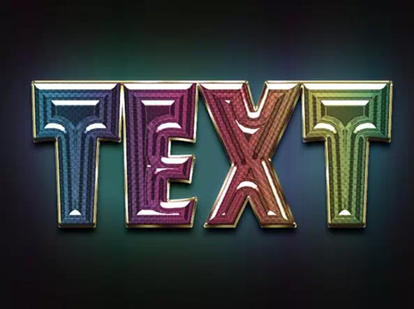 Colorful and glassy text effect 