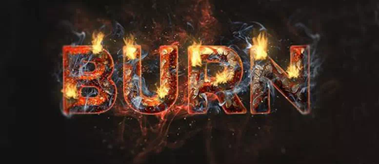Create a Fiery and Rusty Text Effect