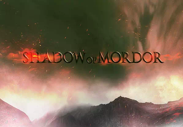 Dark Text Effect Inspired by Middle Earth