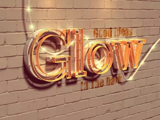 Glowing 3D Text Effect in Photoshop