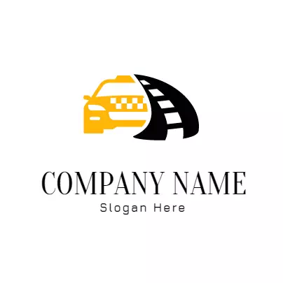 Road and Car combination logo