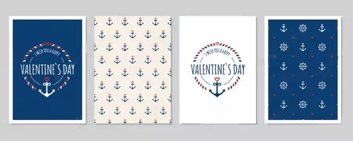 Let’s Seas our Valentine’s Day! valentines card design