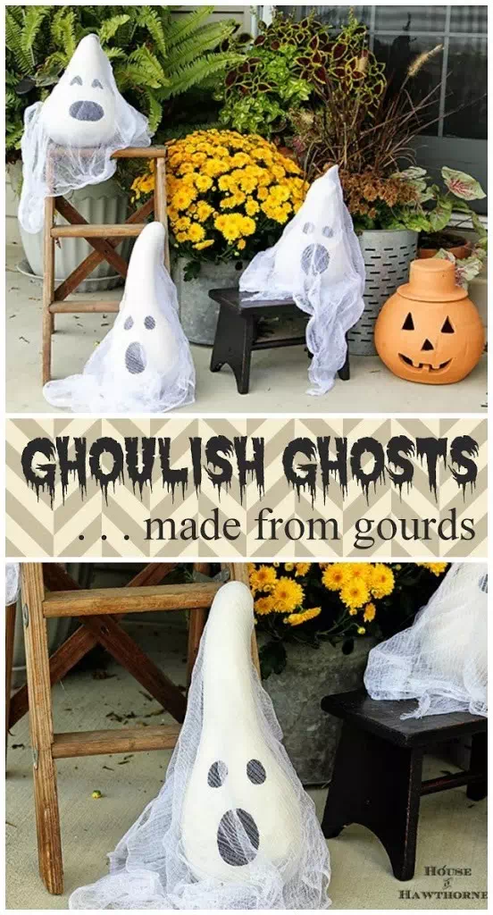 Gourdy Ghosts - Halloween design ideas
