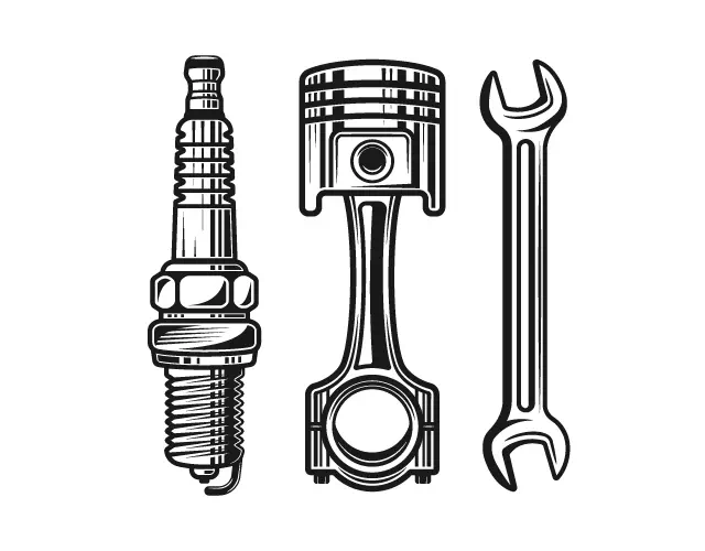Piston Vector Drawing - Vector Design US, Inc.