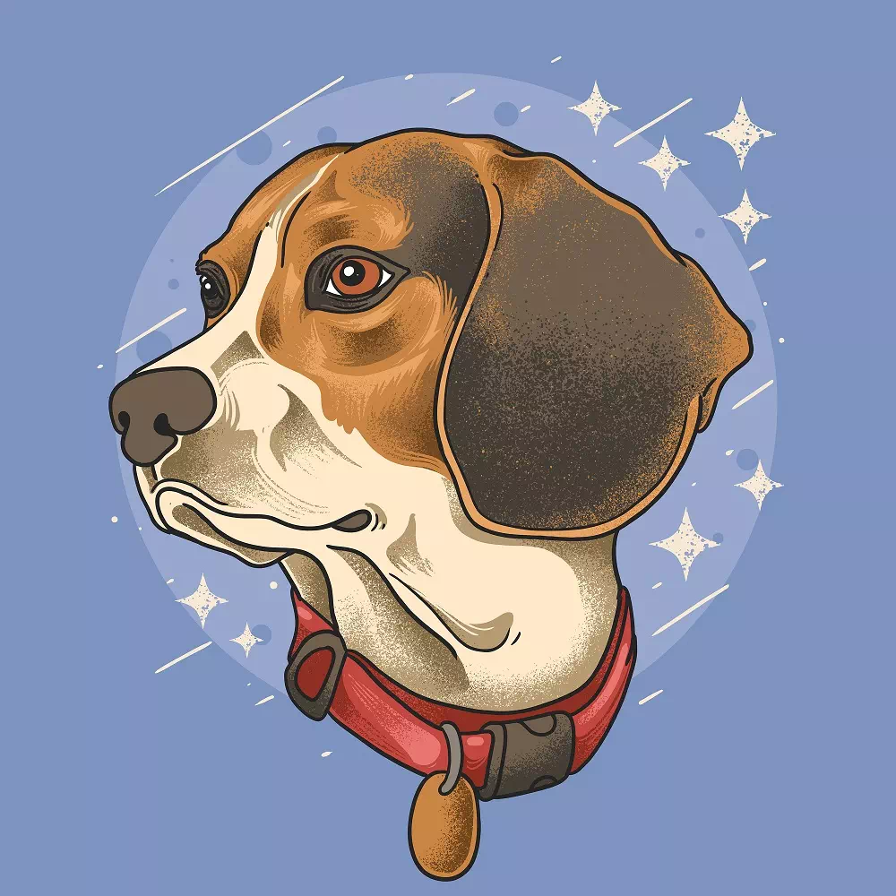 Grunge Style Beagle Dog Head - Vector Design US, Inc.