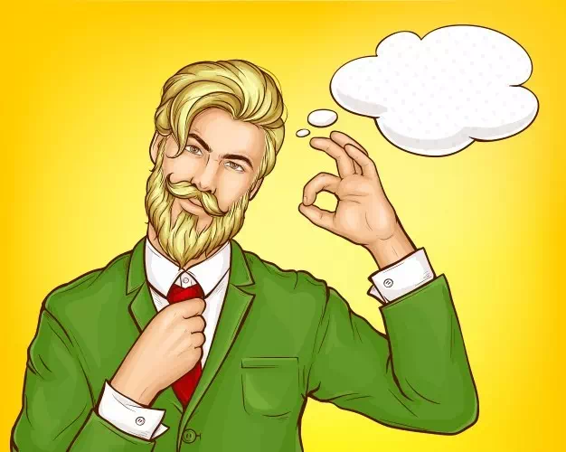 Hipster Man on Green Suit - Vector Design US, Inc.