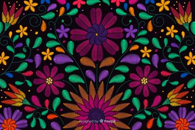 Traditional Mexican Embroidery Design - Vector Design US, Inc.