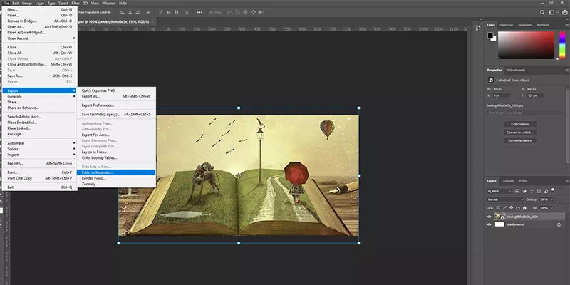 How to save an image as a vector in photoshop