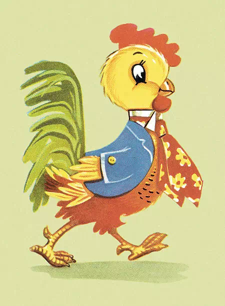 Cute Chicken Is in A Hurry - Vector Design US, Inc.