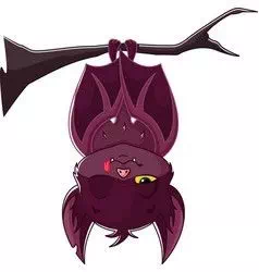 Hanging Upside Down one eyed Bat - Vector Design US, Inc.