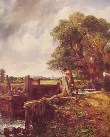 A Boat Passing A Lock by John Constable