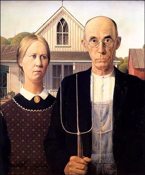 American Gothic by Grant Wood: