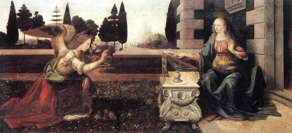 Annunciation by Leonardo Da Vinci