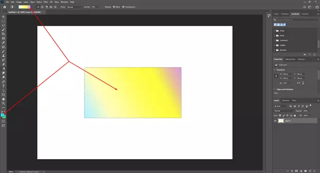 Move the color stops, change the color blending depth and edge length