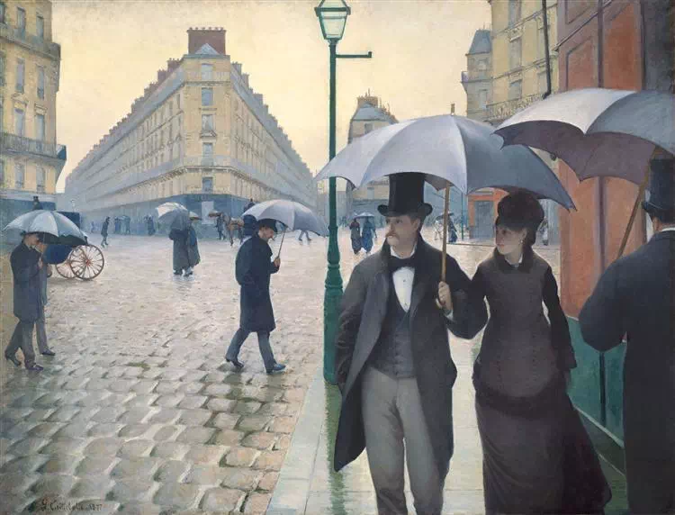 Paris Street in Rainy Weather by Gustave Caillebotte