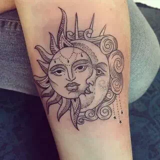 Sun and moon tattoos - Tattoo Design Ideas