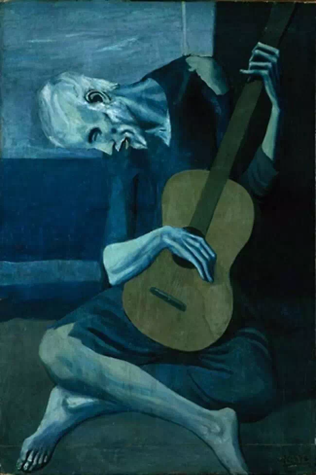 The old guitarist by Pablo Picasso