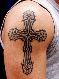 Tribal Cross Tattoo for Men