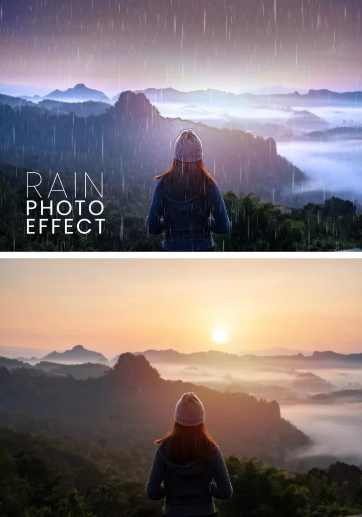 Winter Rain Photo Effect - Vector Design US, Inc.