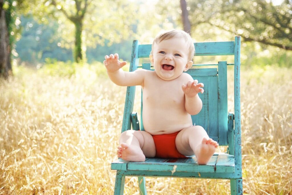 baby photoshoot when sitting