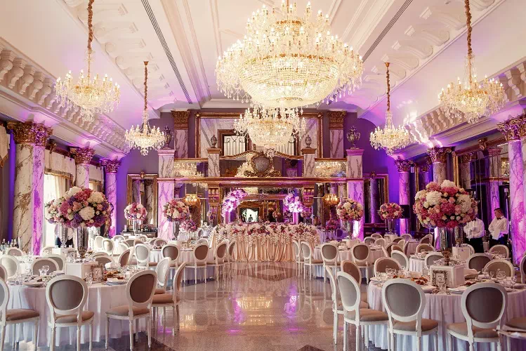 Elegant Ballroom with Chandeliers