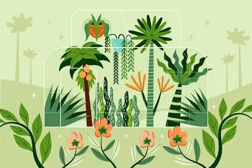 Free vector botanical garden background design