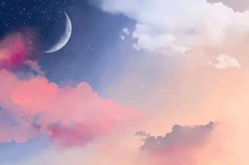 Free vector hand painted watercolor pastel sky background