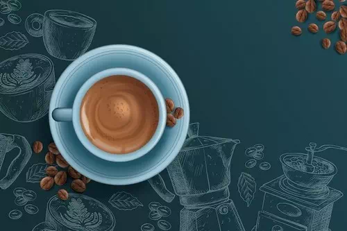 Free vector realistic coffee background