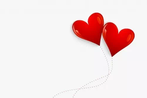 Free vector red balloon hearts isolated on white background