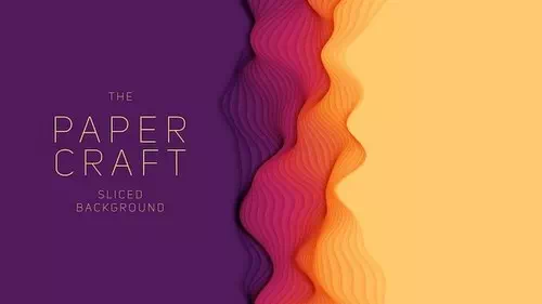 Free vector violet to orange paper layers