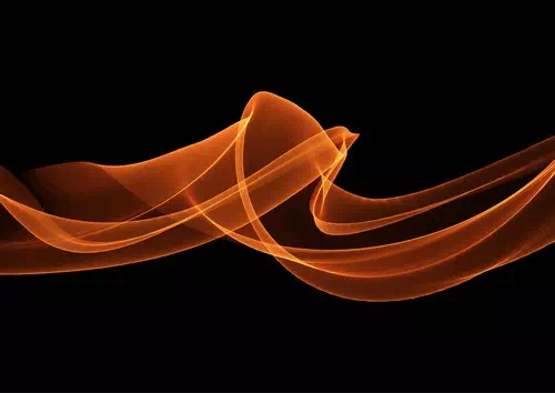 Vector abstract background with flowing orange waves design