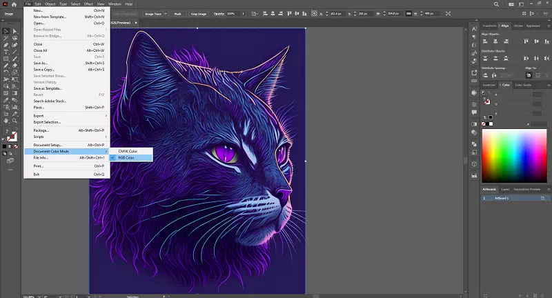 How To Change Color Mode in Illustrator