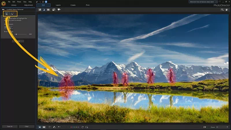 Removing Watermarks using Photo Director