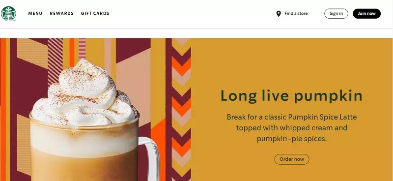Starbucks in Website Design