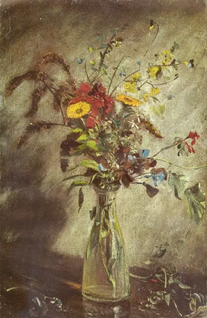 Flowers in a Glass Vase by John Constable