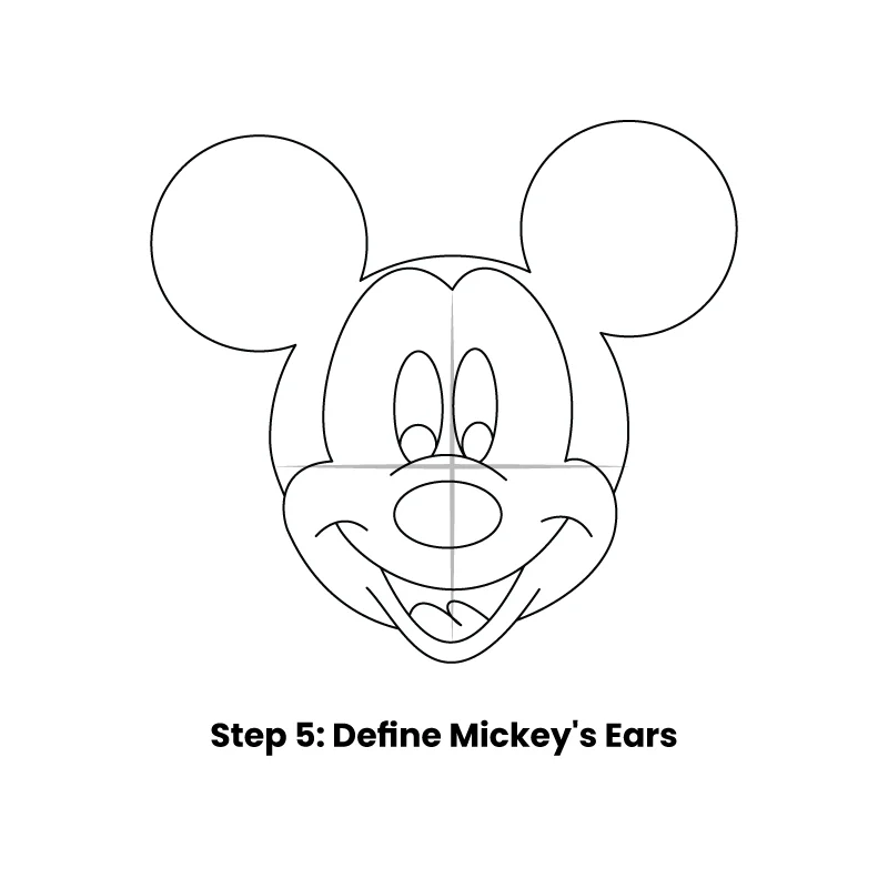 Step 5 Define Mickey's Ears