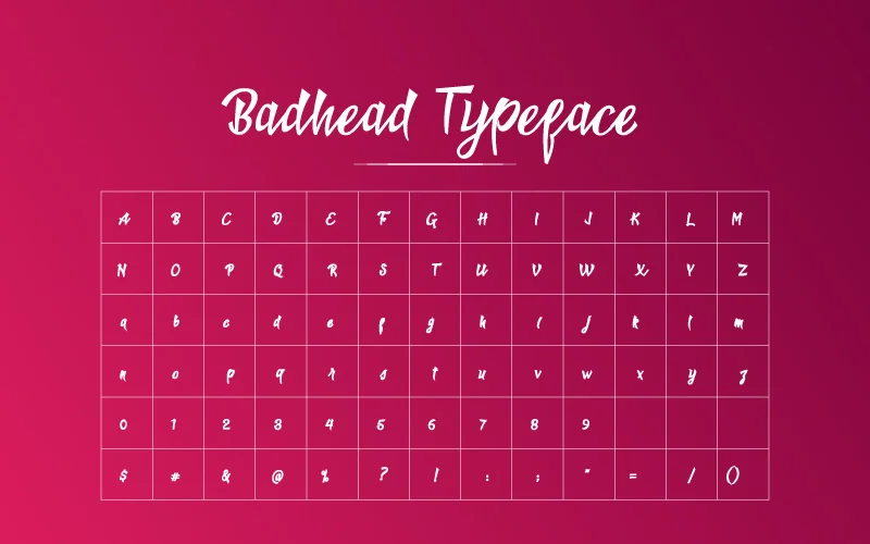 Badhead Typeface